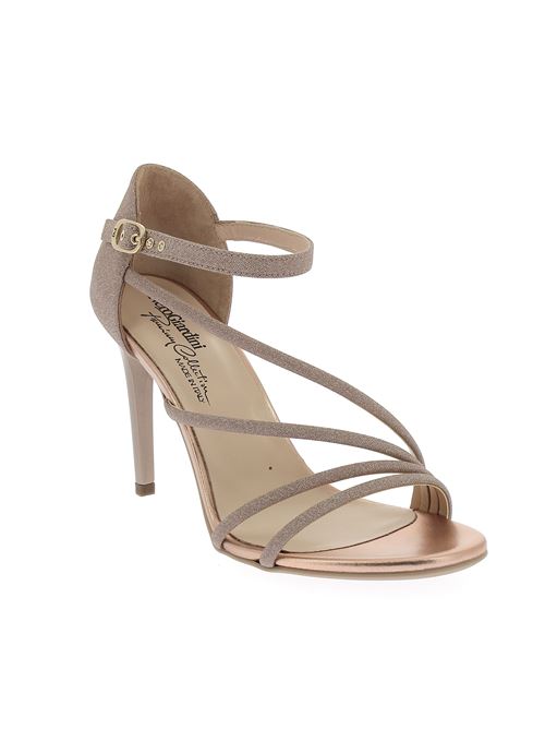 sandalo gioiello da donna in tessuto glitter nude NERO GIARDINI | E307260DE631